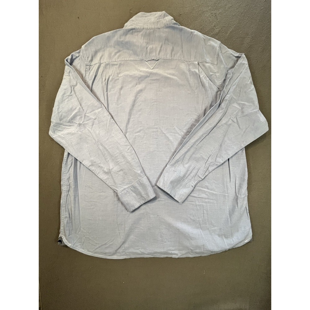 Tommy Bahama Mens XL Cotton/Spandex LS Button Down Shirt Light Blue Solid - Picture 3 of 8